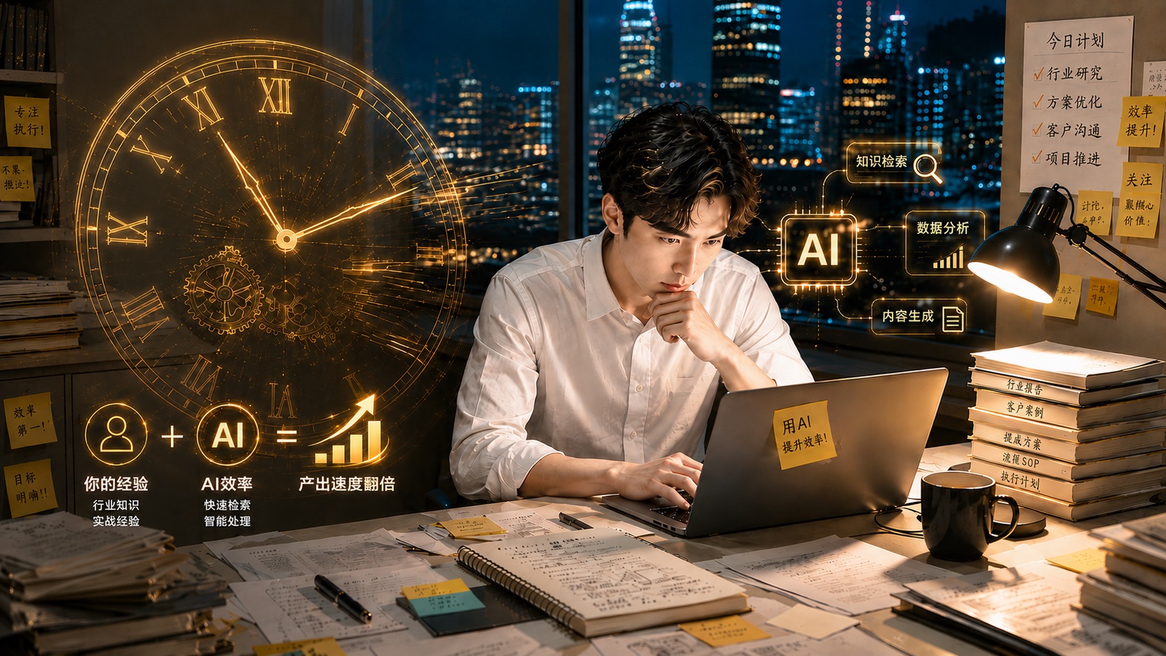 你的经验 + AI的效率，是别人追不上的产出速度